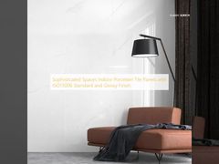 ISO13006 표준 및 광택 마감의 세련된 공간 실내 포세린 타일 패널