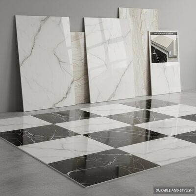 건축 장식 대리석 느낌 포세린 타일 부드럽고 약간 질감 있는 표면 설치 방법 씬 세트 모르타르 또는 접착제 내구성과 스타일리시함