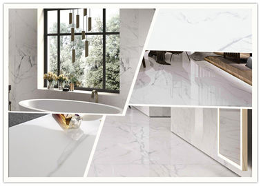 최고 백색 Carrara는 사기그릇 도와 24x48 크기 12 Mm 간격을 닦았습니다