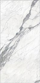 도자기 타일 1200x2400 크기 불산 흰색 대리석 광택 도자기 타일 Calacatta 얇은 타일