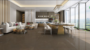 중국 공장 대형 무광택 마감 Dack Brown 1200x2400mm Silm Slab Tile 도자기 타일